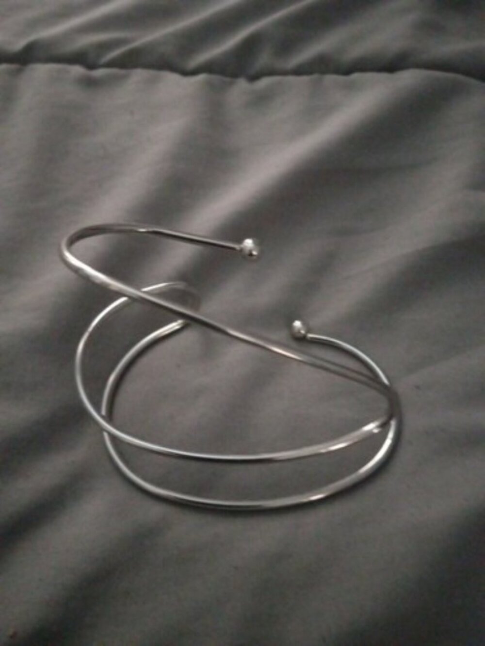 Minimalist Silver Bracelet for Women Exaggerated Geometric Statement Bangle NWOT